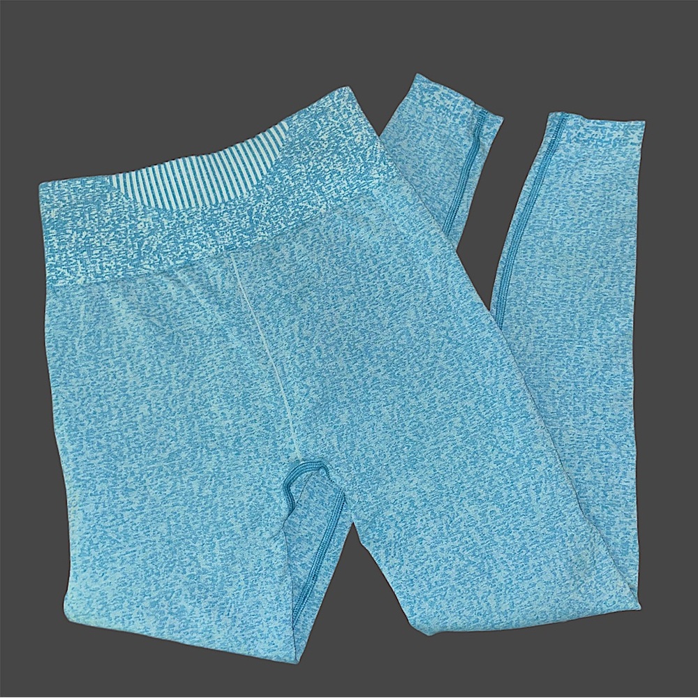Gymshark Marl Seamless Leggings - Light Blue Marl/Light Grey Marl/Turkish Teal